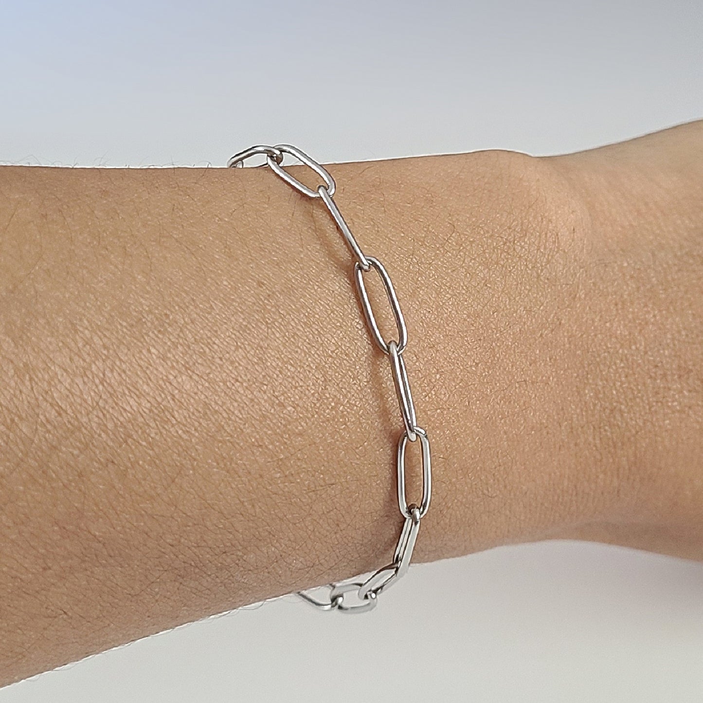 Stainless Steel Adjustable Paperclip Chain Bracelet / Anklet
