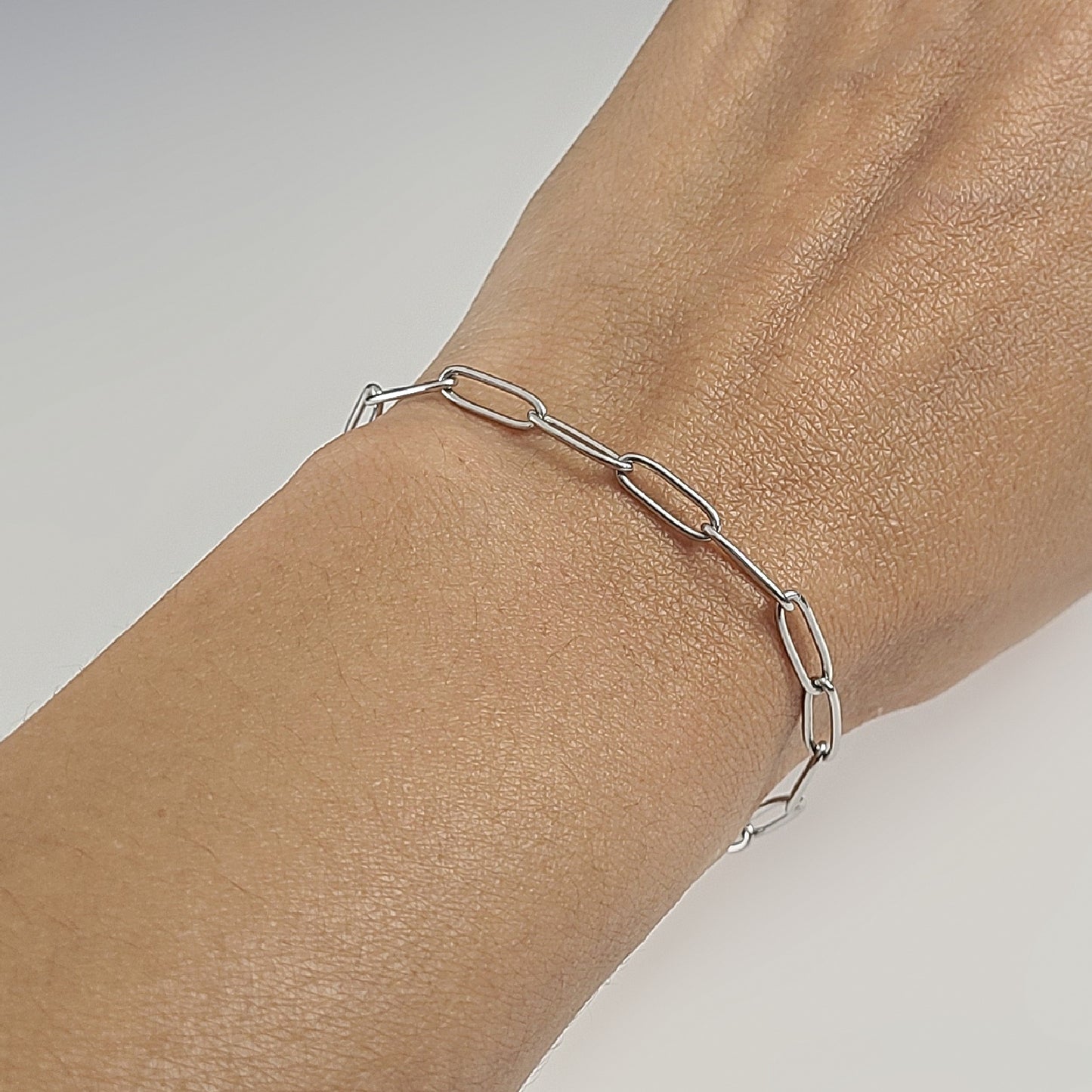 Stainless Steel Adjustable Paperclip Chain Bracelet / Anklet
