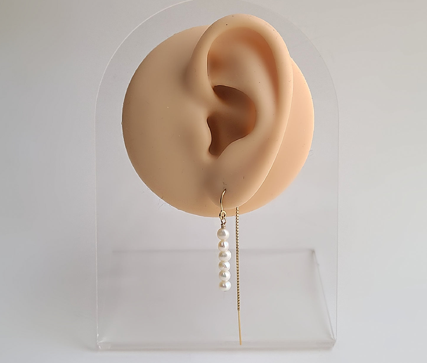Gold Filled Pearl Threader Earrings