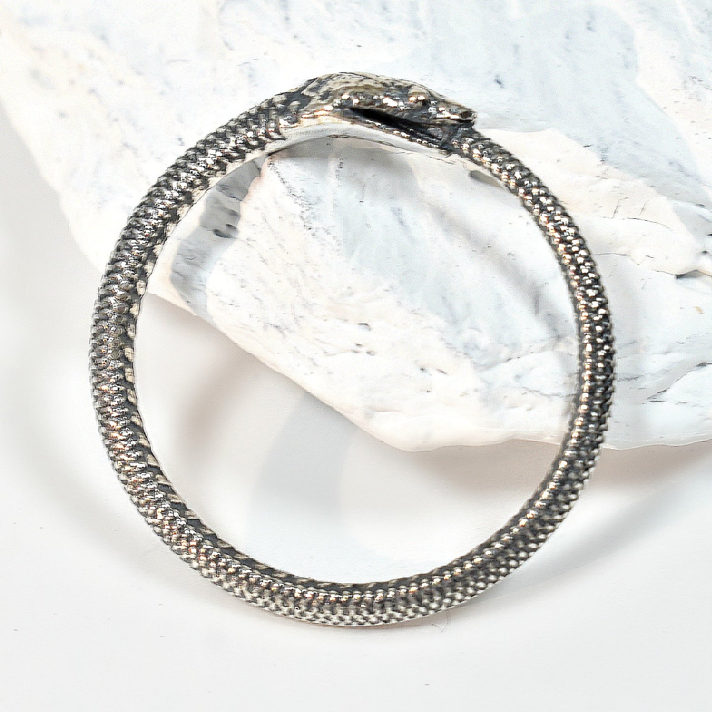 Sterling Silver Textured Snake Ring