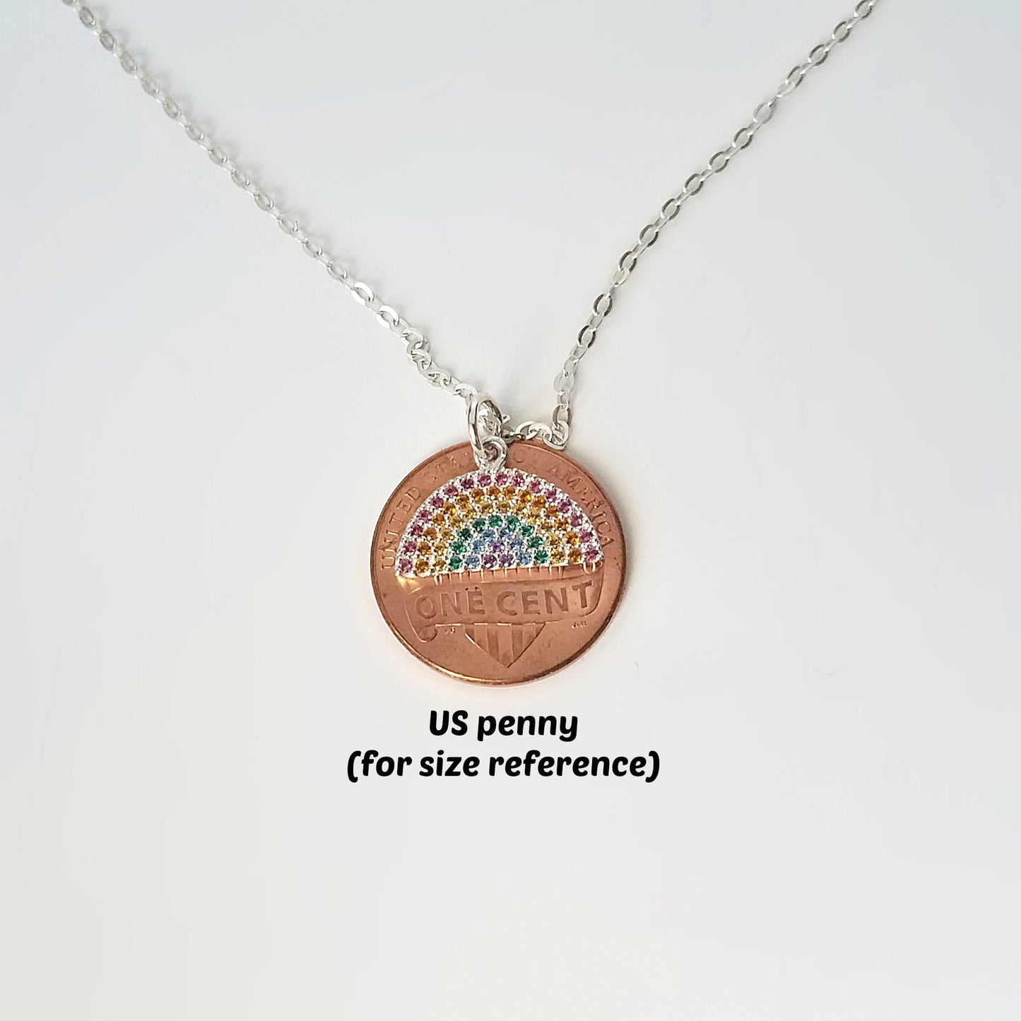 Sterling Silver Tiny Rainbow Charm -- EF0118