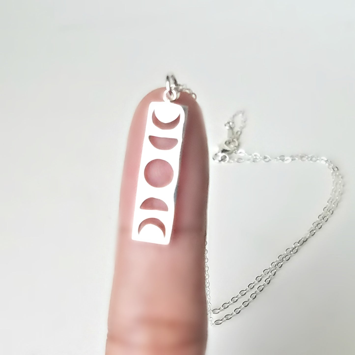 Sterling Silver Moon Phase Bar Charm -- EF0158