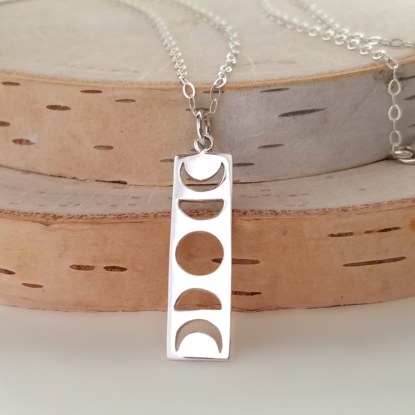 Sterling Silver Moon Phase Bar Charm -- EF0158