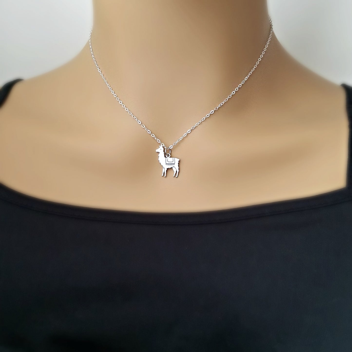 Sterling Silver Llama Charm -- EF0160