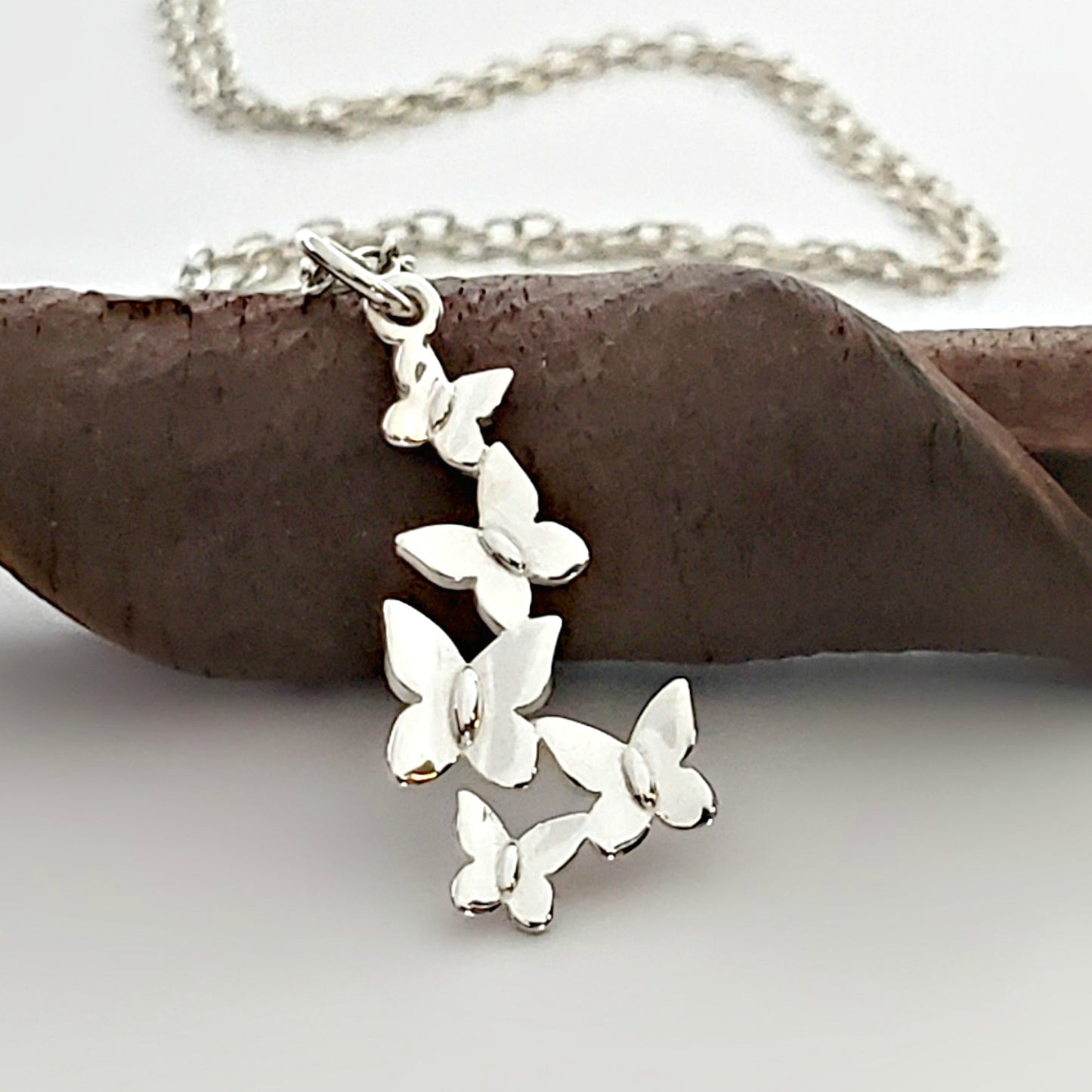 Sterling Silver Butterfly Cluster Charm -- EF0177