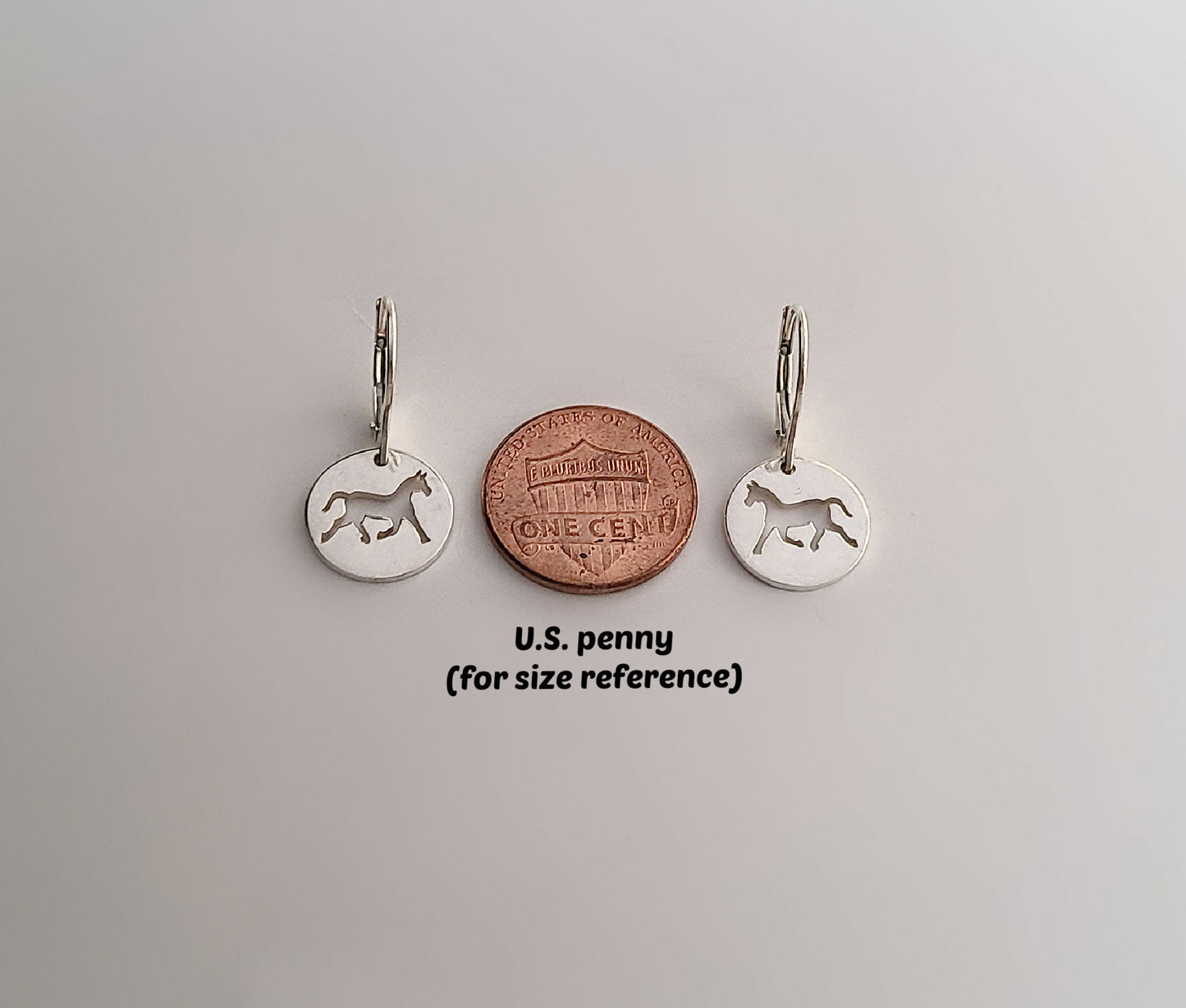 Sterling Silver Horse Cutout Earrings