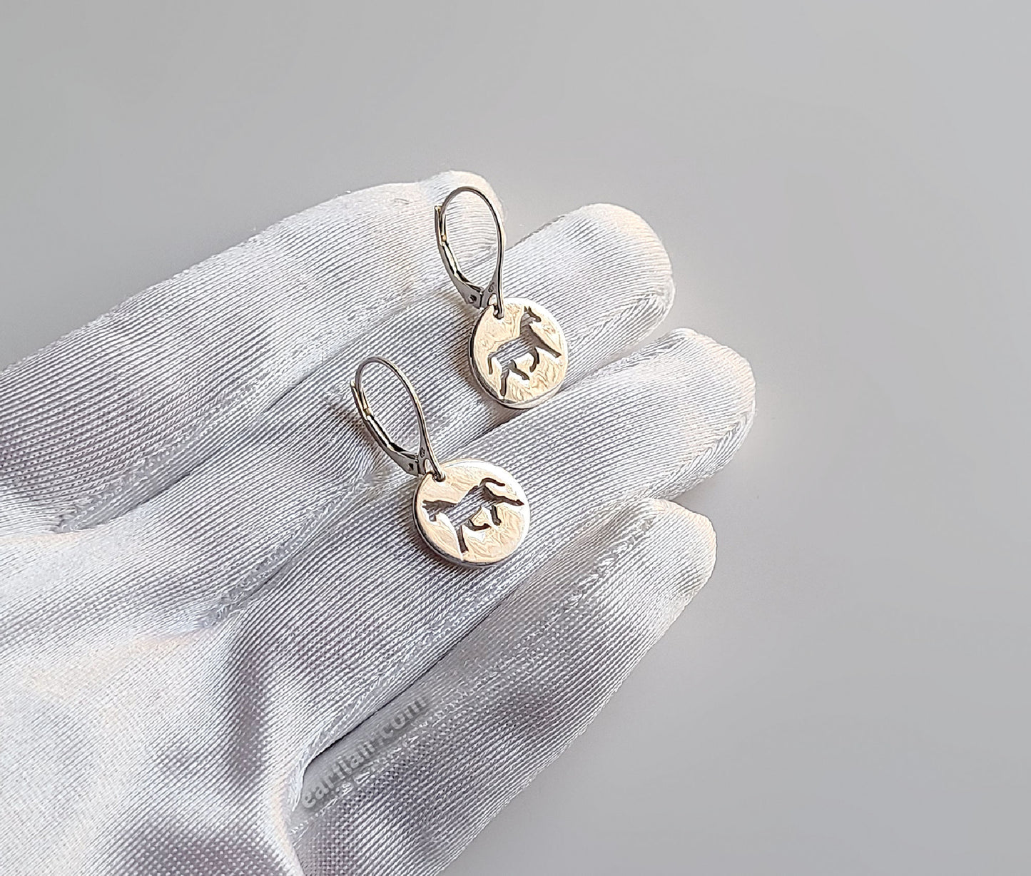 Sterling Silver Horse Cutout Earrings