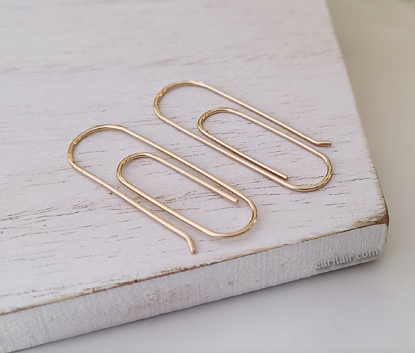 14k Gold Filled Paperclip Earrings