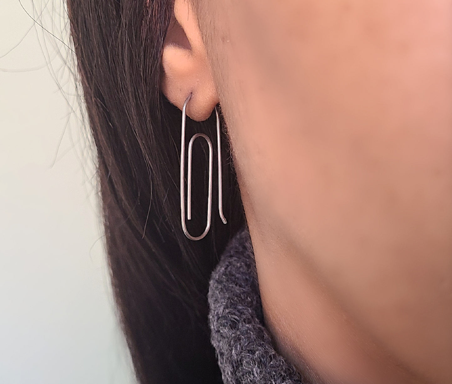 Titanium Paperclip Earrings