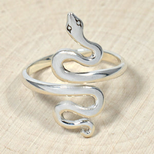 Sterling Silver Adjustable Snake Ring