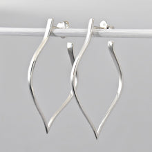 Load image into Gallery viewer, Sterling Silver Lotus Petal Post Earrings -- EF0009
