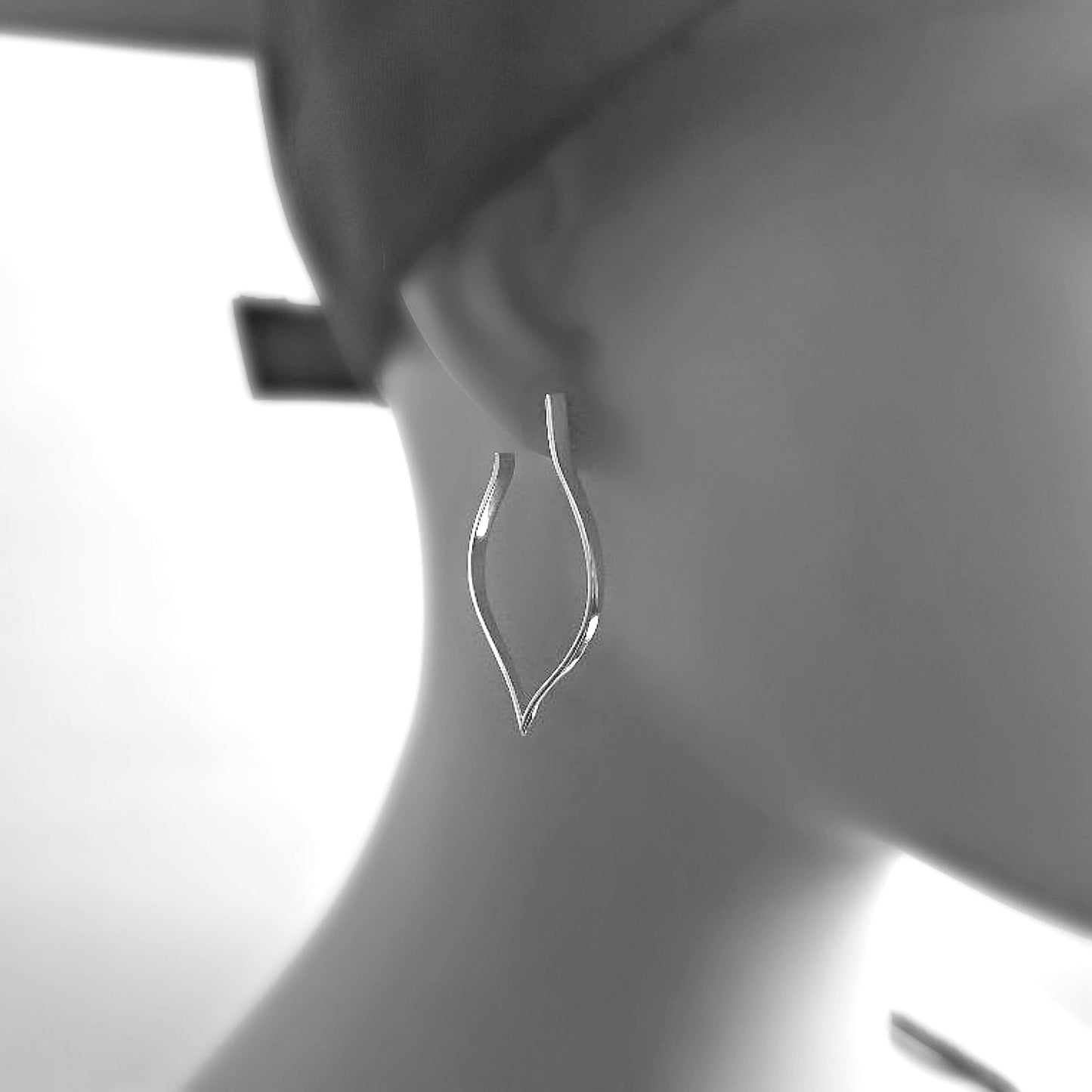 Sterling Silver Lotus Petal Post Earrings -- EF0009