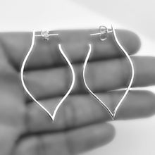 Load image into Gallery viewer, Sterling Silver Lotus Petal Post Earrings -- EF0009
