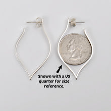 Load image into Gallery viewer, Sterling Silver Lotus Petal Post Earrings -- EF0009

