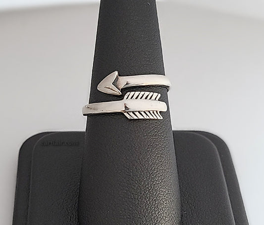 Sterling Silver Adjustable Arrow Ring