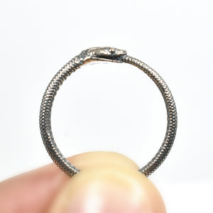 Sterling Silver Textured Snake Ring -- EF0014
