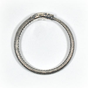 Sterling Silver Textured Snake Ring -- EF0014