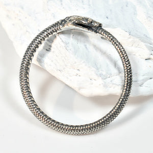 Sterling Silver Textured Snake Ring -- EF0014