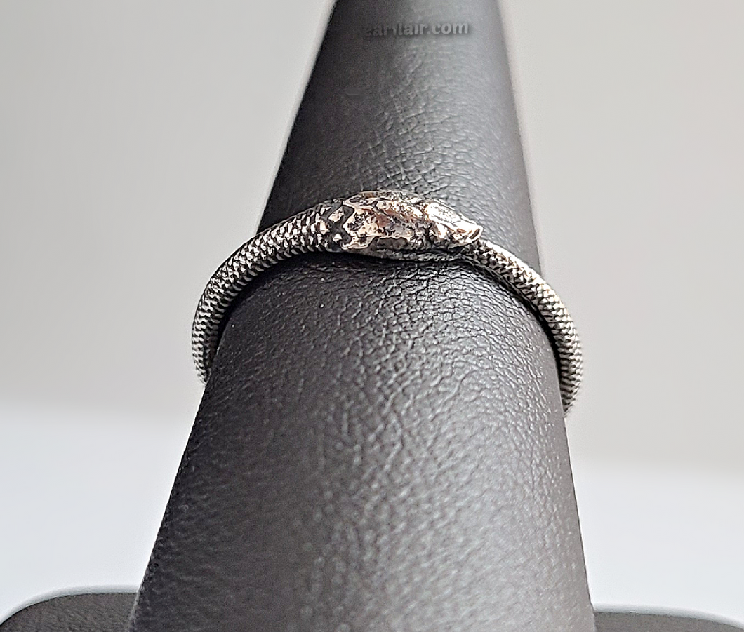 Sterling Silver Textured Snake Ring -- EF0014
