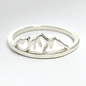 Sterling Silver Mountain Peaks Ring -- EF0015