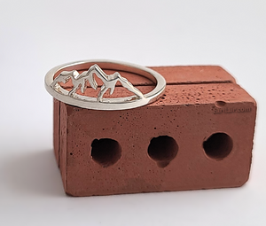 Sterling Silver Mountain Peaks Ring -- EF0015