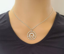 Load image into Gallery viewer, Sterling Silver Sun and Waves Charm -- EF0255
