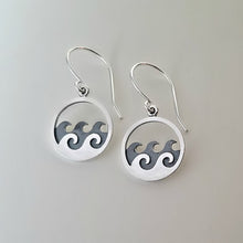 Load image into Gallery viewer, Sterling Silver Ocean Waves Earrings -- EF0052
