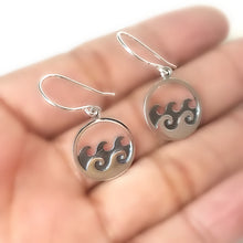 Load image into Gallery viewer, Sterling Silver Ocean Waves Earrings -- EF0052
