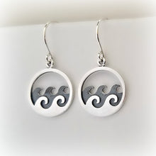 Load image into Gallery viewer, Sterling Silver Ocean Waves Earrings -- EF0052
