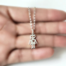 Load image into Gallery viewer, Sterling Silver Robot Charm -- EF0060
