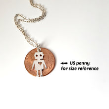 Load image into Gallery viewer, Sterling Silver Robot Charm -- EF0060
