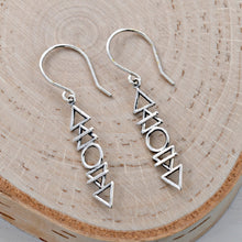 Load image into Gallery viewer, Sterling Silver Stacked Elements Dangle Earrings -- EF0078
