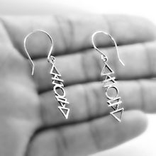 Load image into Gallery viewer, Sterling Silver Stacked Elements Dangle Earrings -- EF0078
