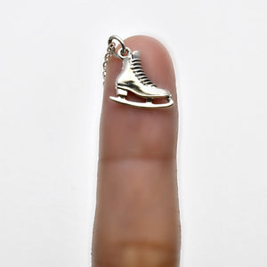 Sterling Silver Ice Skate Charm -- EF0083