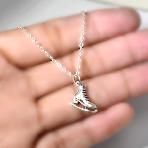 Sterling Silver Ice Skate Charm -- EF0083