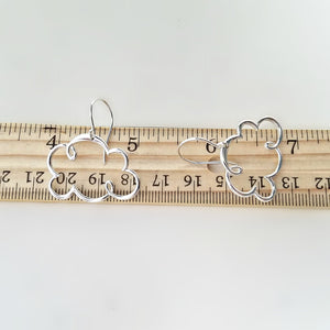 Sterling Silver Cloud Earrings -- E163