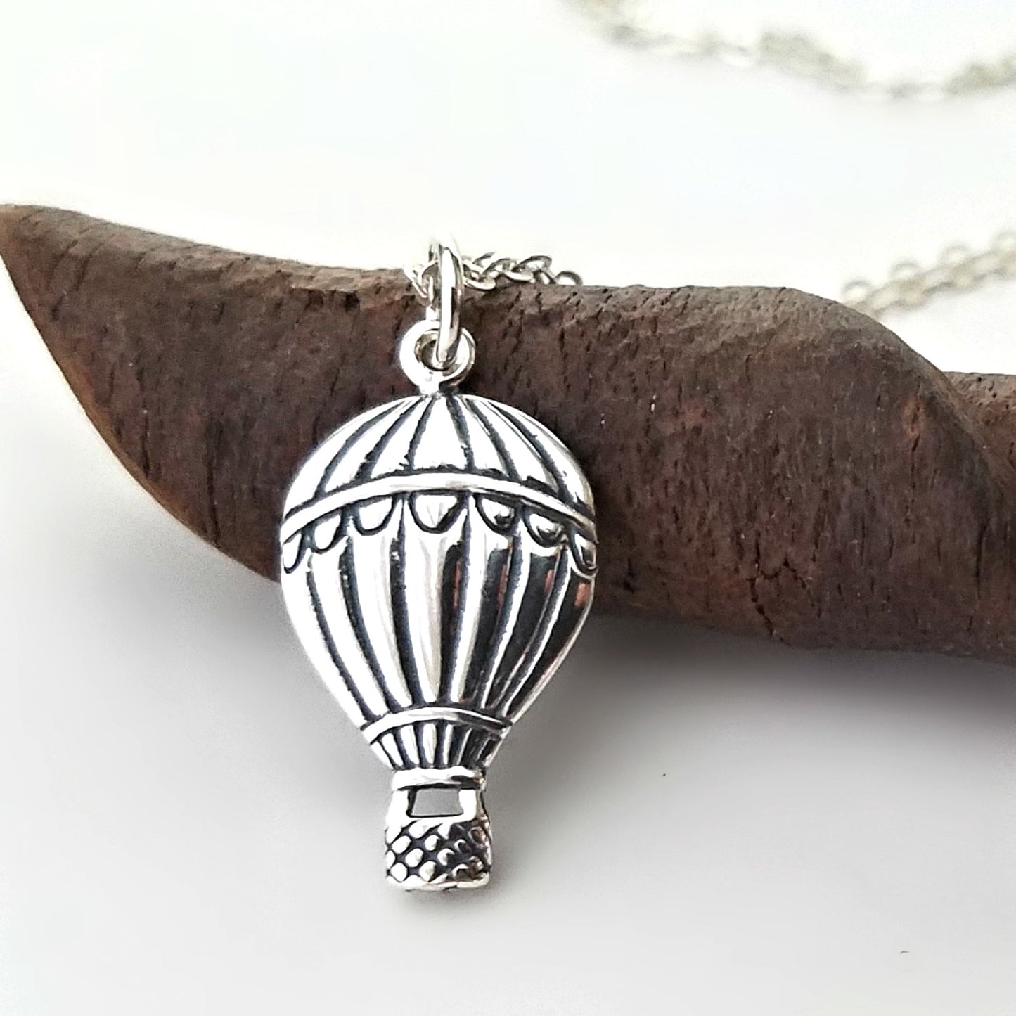 Sterling Silver Hot Air Balloon Charm -- EF0100