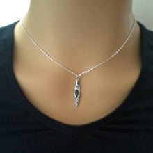 Load image into Gallery viewer, Sterling Silver Kayak Charm/Necklace -- N148
