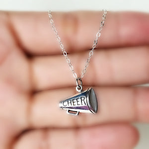 Sterling Silver Cheer Megaphone Charm -- EF0109