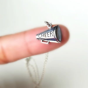 Sterling Silver Cheer Megaphone Charm -- EF0109