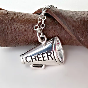 Sterling Silver Cheer Megaphone Charm -- EF0109