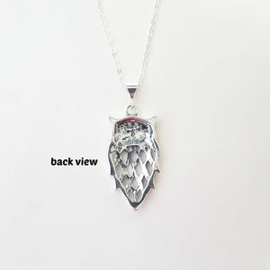 Sterling Silver Owl Pendant -- EF0143