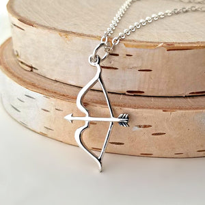Sterling Silver Bow and Arrow Charm -- EF0153