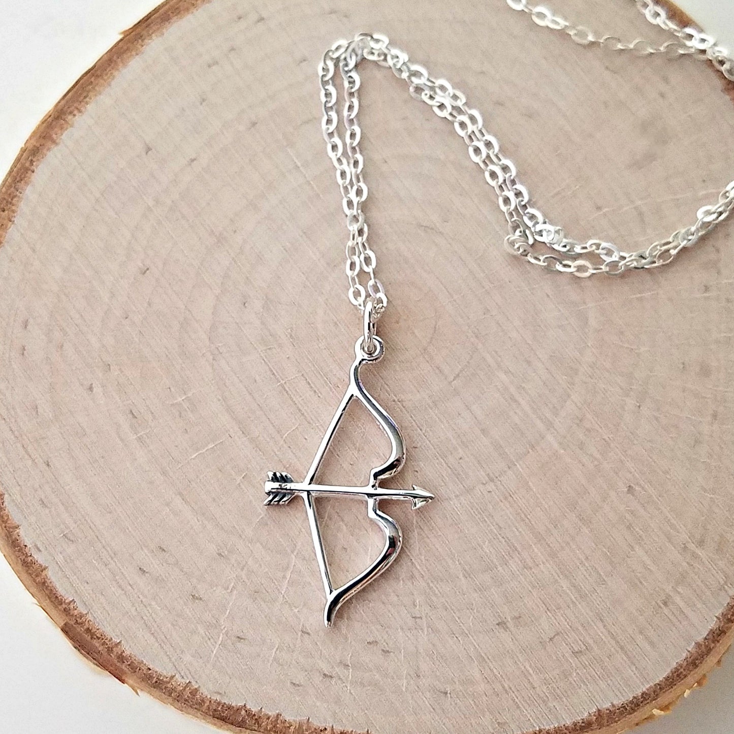 Sterling Silver Bow and Arrow Charm -- EF0153