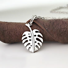 Load image into Gallery viewer, Sterling Silver Monstera Leaf Charm -- EF0169
