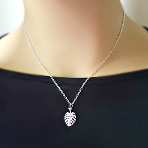 Sterling Silver Monstera Leaf Charm -- EF0169