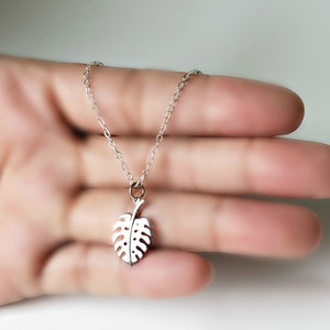 Sterling Silver Monstera Leaf Charm -- EF0169