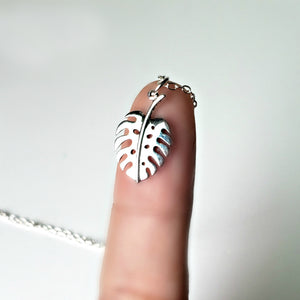 Sterling Silver Monstera Leaf Charm -- EF0169