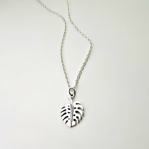 Sterling Silver Monstera Leaf Charm -- EF0169