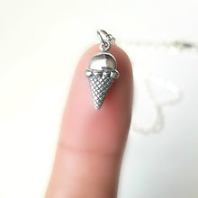 Load image into Gallery viewer, Sterling Silver Ice Cream Cone Charm -- EF0175
